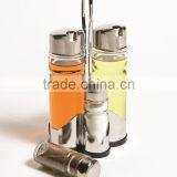 4 Pieces Salt And Pepper Galss Spice Set And Oil And Vinegar Spice Set thumbnail-3