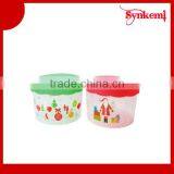 Christmas Round Plastic Storage Container thumbnail-1