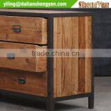 Metal&Wood Mixed 3 Drawers Chest, Cabinet thumbnail-4