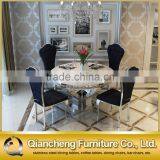 Marble Top Rotating Dining Table for 4 People thumbnail-4
