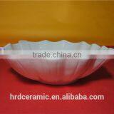 High Quality Star Hotel White Ceramic Large Sized Leaf Shaped Fruit Dish thumbnail-2