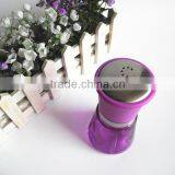 Purple Glass Salt and Pepper Squat Bottle With Stainless Steel Cap thumbnail-2