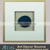 Decorative Dark Blue Agate Stone Shadow Box Wall Art thumbnail-1