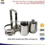 Wholesale Dinnerware Stainless Steel Milk Pot And Sugar Pot Set thumbnail-3