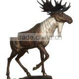 Hot Sale Christmas Home Decor Metal Crafts Bronze Life Size Deer Statues thumbnail-4
