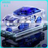 Decorative Wholesale Fashion Blue Crystal Perfume Bottle With Car Model thumbnail-3