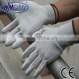 NMSAFETY En388 Anti-static Safety pu Palm Coated Nylon Gloves thumbnail-1