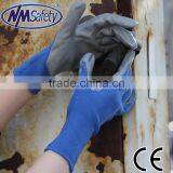 NMSAFETY 13 Gauge Grey Smooth Nitrile Gloves Blue Colored Nitrile Gloves thumbnail-1