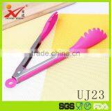 UJ23 Standard 9' ' Stainless Steel Handle Silicone Kitchen Food Tong thumbnail-1