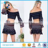 2017 Fashion OEM Two Piece Dress For Summer Skirt thumbnail-1