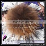 CX-A-02 Fur Ball With Pin Genuine Fox/ Raccoon Fur Pom Pom thumbnail-1