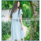New Fashion Casual Linen Dresses Women Summer of Good Quality thumbnail-3