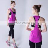 Summer Yoga Vest Sleeveless Solid Color Looser Gym Sport Shirts Women Fitness Gym Tank Tops thumbnail-4