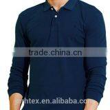 Custom Mens Long Sleeve Blank Polo Shirt thumbnail-4