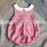 Baby Romper Linen Fabric Jumpsiut Soild Colors Newborn Baby Wear Clothes thumbnail-3
