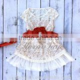 2016 new hot sale style lace Christmas flower dress children frocks designs