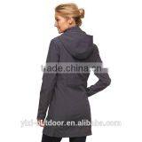 Winter Women's Windproof Long Softshell Jacket With Hood thumbnail-4
