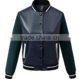 Runwaylover EY1056C Women Fashion 2017 Long Sleeve Pu Splice Jackets thumbnail-4