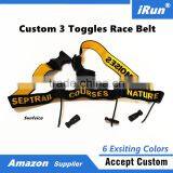 Triathlon & Marathon Race Number Belt for France With 3 Bibs Gel Holders - Customized Race Bibs Holder Belt - Printing Tri-Belt thumbnail-1