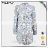 New Design Women Spring Summer Cartoon Pattern Print Shirt Dress thumbnail-2