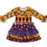 Wholesale Fashion New Style Halloween Girl's Pumpkin Fold Dress Clothing thumbnail-1