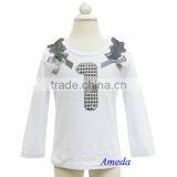 Girls Bling Silver 1st - 6th Birthday White Long Sleeves Tee thumbnail-1