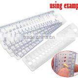 Cheap Wholesale White 0-15 Sizes Rectangle Needle Gauge Measure Tools For Knitting Needle thumbnail-3