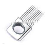 Fruit Vegetable Tools Stainless Steel Onion Holder Slicer Kitchen Gadgets Easy Cut Tomato Meat Tenderizer Onion Holder Fork thumbnail-1