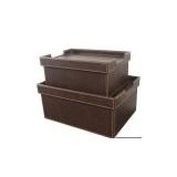 Sell Faux Leather Storage Box Set