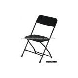 EventXpress Chairs - Large Dimension - Black Seat/Back, Black Frame/Feet