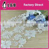 2017 Hot Sale White Polyester Garment Embroidered Lace thumbnail-1