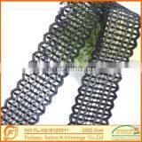 African Trimming Laces Black Fabric Lace For Suit Dress thumbnail-3