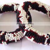 Banjara Bangles+beaded Bangles+glass Beads Bangle+costume Jewelry+belly Dance Bangle+party Wear Bangles+indo Western Bangles thumbnail-5