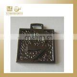 Square Shaped Black Nickle Metal Zipper Puller for Overcoat