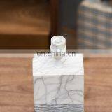 Popular Custom Logo Cheap Cuboid Pillar Custom Vintage Relief White Marble Table Lamp Porcelain for Home Decor thumbnail-3