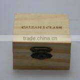 Natural Color Unfinished Burnt Stamp Logo Wooden Boxes,hinge Box Wood Accept OEM thumbnail-1