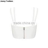 Jenny Fashion Wholesale 2016 New White Beige Red Yellow Sey Cute Women Strap Bandage Bustier Crop Tops thumbnail-3