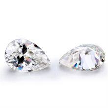 Wholesale 0.1CT to 6CT Ice Crushed Pear Cut Moissanite Stones D Color Water Shape Moissanite Loose Stones With a Certificate for Setting thumbnail-2