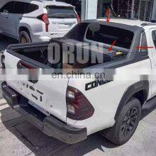 New Tri Fold Tonneau Cover With Led Light for Hilux Conquest 2018-2021 Rocco With Fashion Bar thumbnail-4