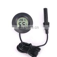 Мини-измеритель влажности Гигрометр Термометр Круглый измеритель температуры с зондом для аквариума, морозильника, холодильника с проводом