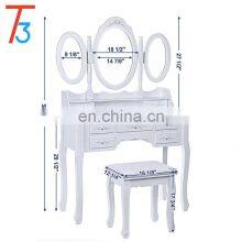 Modern Bedroom Customized Size Makeup Wooden Luxury Dresser Table thumbnail-2