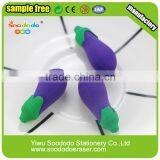 Hottest Sales Eggplant Shaped 3D Puzzle TPR Erasers thumbnail-1