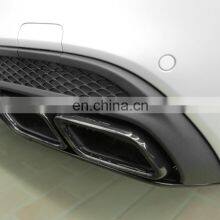 Car Bumper Exhaust Tips For Mercedes C-class W205 Modified C63 AMG Rear Lip Exhaust Pipe 2015-2018 thumbnail-3