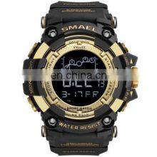 SMAEL 1802 Latest Mens Digital Watches Chrono Luminous Waterproof Silicone Functional Led Wristwatches for Young
