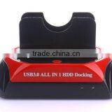 2013 Hot-sell Dual 2.5/3.5 Inch 2xsata to Usb3.0 Hdd Docking