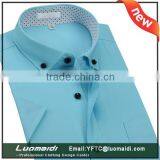 Wholesale Price 2015 Fashion Style Short Men Dress Shirt/short Sleeve Shirt Designs for Men/men Branded Formal Shirts Cheap