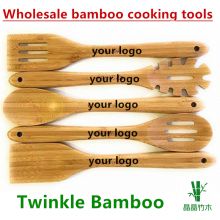 Bamboo wooden cooking tools Wholesale kitchen spoon set from China