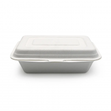 Customizable 450ml 17.5cm Greaseproof and Microwavable Eco Friendly Bagasse Food Containers Biodegradable Lunch Box Disposable thumbnail-5