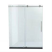 Factory Direct Sale Bathroom Clear Tempered Glass Frameless Sliding Shower Door thumbnail-1