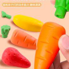 Super Fruit Eraser for Primary School Students Like Leather Eraser Big Mac Elephant Leather Creative Cartoon Cute Children Carrot Elephant Leather Without Crumbs and no Traces to Erase Words Into Line Kindergarten Stationery. thumbnail-2